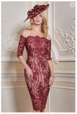 John Charles Mother Of the Bride/Groom Burgundy Wedding Outfit 26677A rrp £750