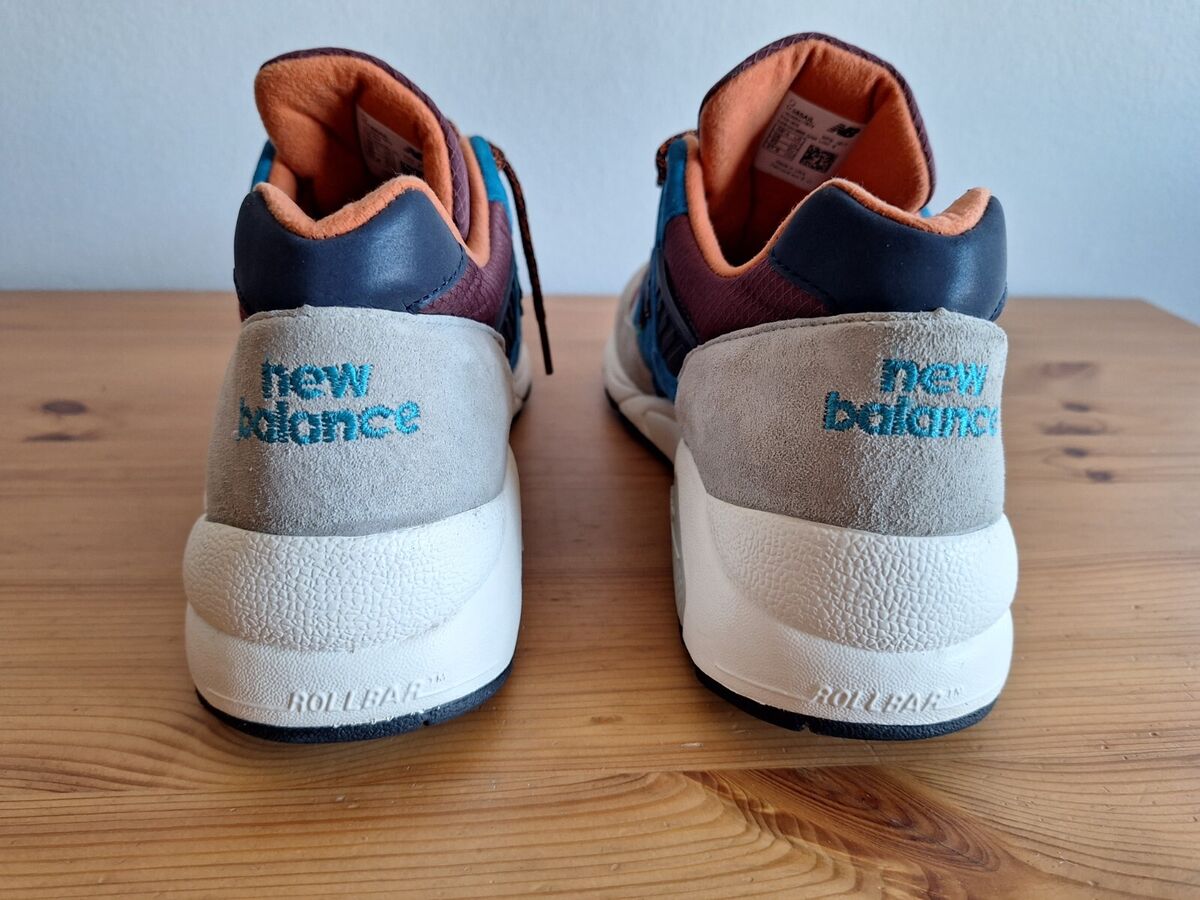 New Balance 585 Running Shoes Grey Blue Burgundy Made In USA New Balance 585 Running Shoes Grey Blue Burgundy Made In USA
