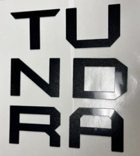 Galaxy Black Raised Plastic Letters Inserts for Toyota Tundra 2014-2021 Tailgate