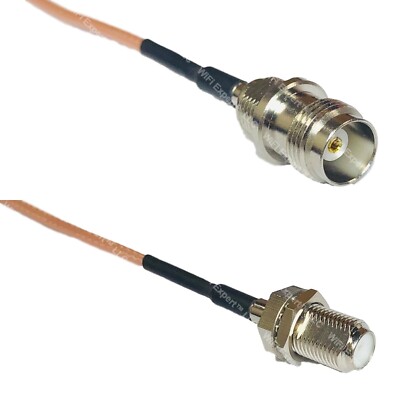 RG316 TNC FEMALE to F FEMALE RF Cable Rapid-SHIP LOT