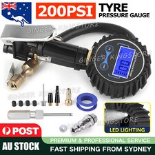 VOVOWOO LED Digital Tyre Inflator Car Air Pressure Tire Gauge PSI Hose Motorbike