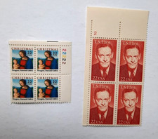 1986 Plate Blocks Lot of 2 Madonna #2244 / T.S. Eliot #2239  MNH bud87