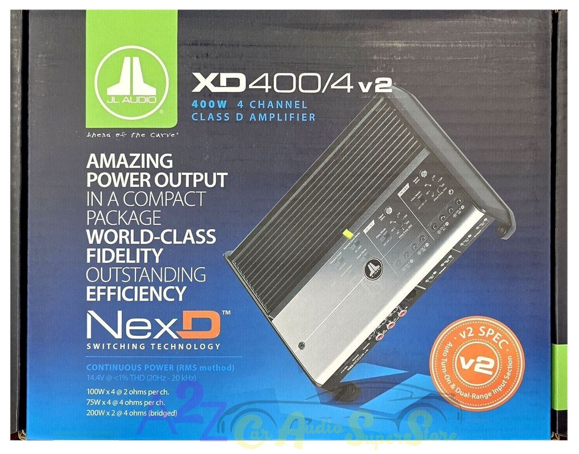 JL AUDIO XD400/4V2 4-CHANNEL 400W CLASS D FULL RANGE AMPLIFIER 4/3