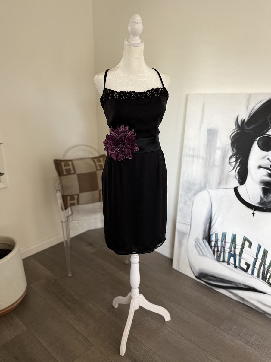 dolce and gabbana black silk dress Nyla Black Mini Dress - US 8