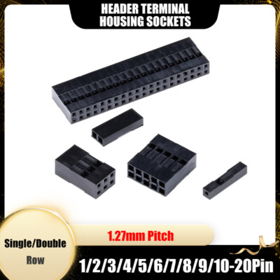 2.54mm Raster Header Terminal Gehäuse Buchsen 1/2/3-20Pin Einreihig/Doppelreihig