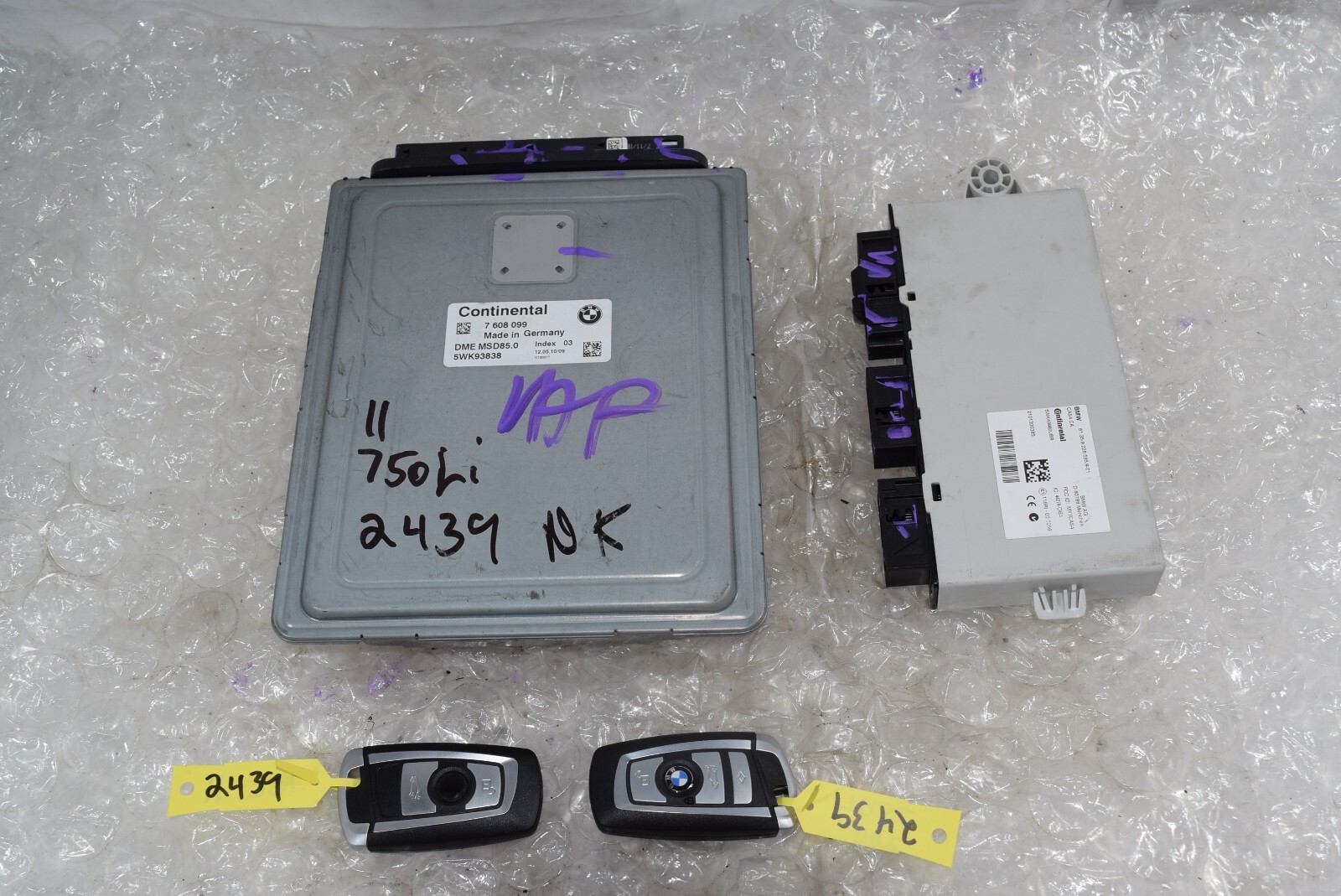 09-13 BMW 550i DME Msd85 ECU Engine Computer Control Module Key 
