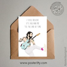 BIFFY CLYRO Still Believe Minimal Posteritty Lyrics Valentines Day Card Art