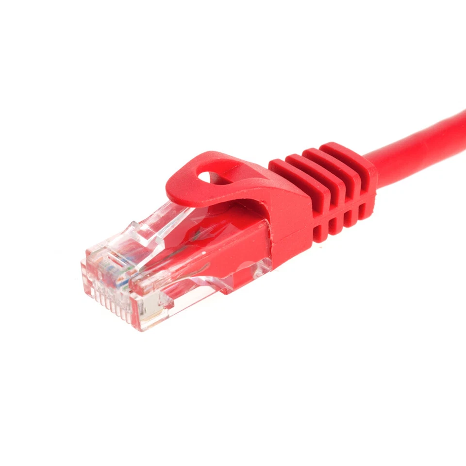 CAT6 Ethernet Patch Cord RJ-45 LAN Network Cable Red 50FT- 200FT Multi-Pack LOT - Image 4 of 4