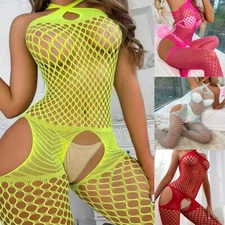 Women Sexy Lingerie Fishnet Body Stockings Nightwear Sleepwear Bodysuit Babydoll
