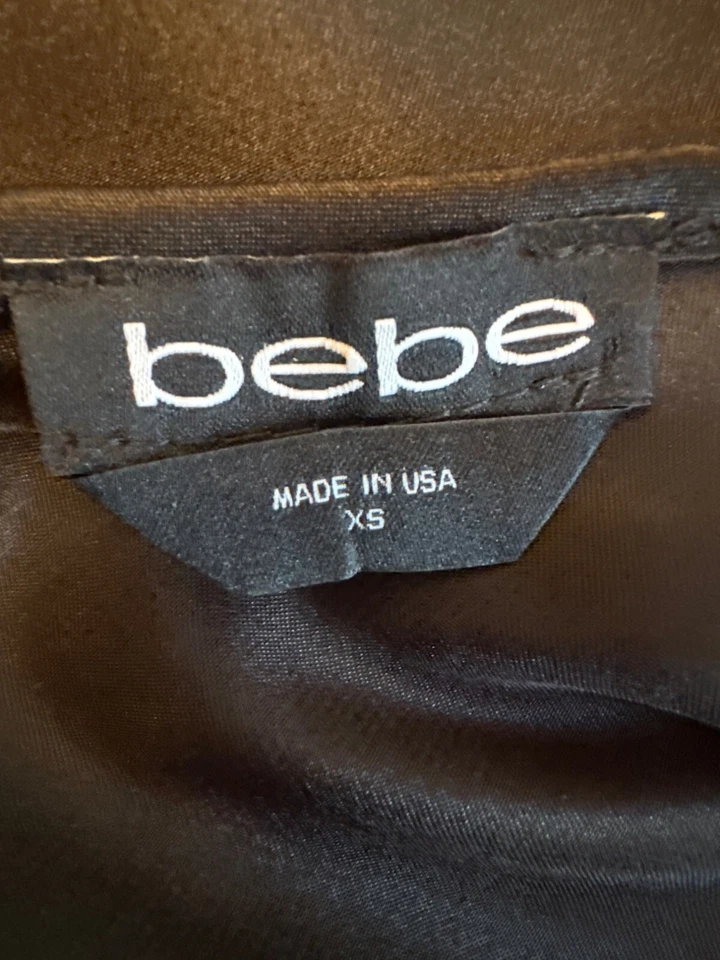 Vestido sin Mangas Bebe Negro Satinado XS De Colección Años 90 Y2K Baile de graduación HOCO Gótico Caprichoso Foto 4 de 4