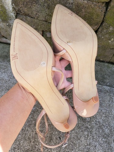 INC CONCEPTS international Lenii nude patent high heels, women's size 8 1/5, 8.5 - Picture 4 of 6