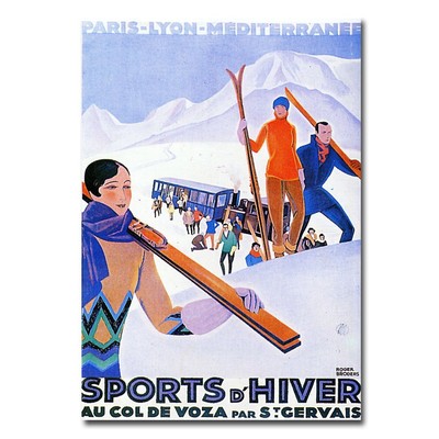 Trademark Art Sports d'Hiver Mont Blanc Canvas Art, 24 by 32-Inch