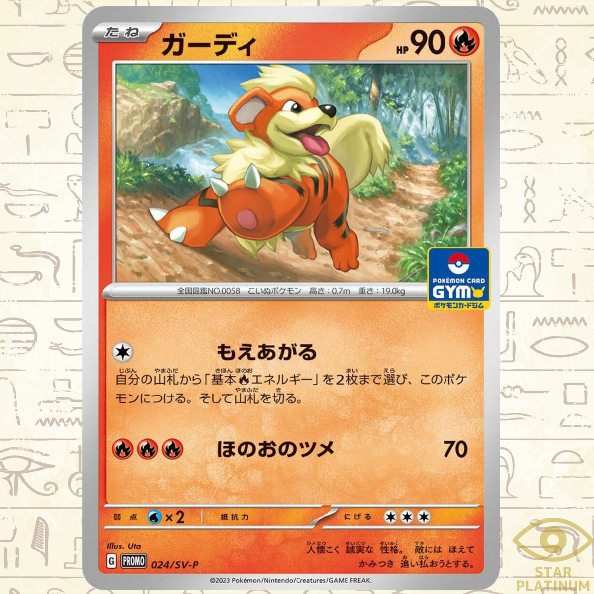 Growlithe promo 024/SV-P promo Japanese Pokemon Card Gym Battle