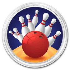1 oz Silver Colorized Round - APMEX (Bowling)