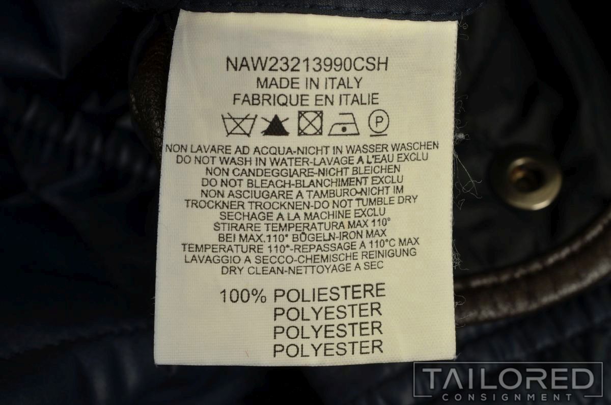 FAY Solid Blue Polyester Quilted Puffer Zip Up Wo… - image 9