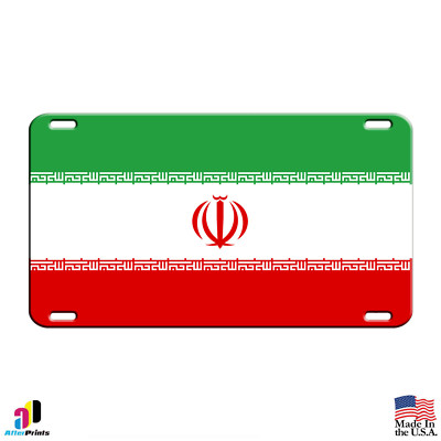 Iran Country Flag License Plate Home Wall Decor Novelty Aluminum Metal Sign