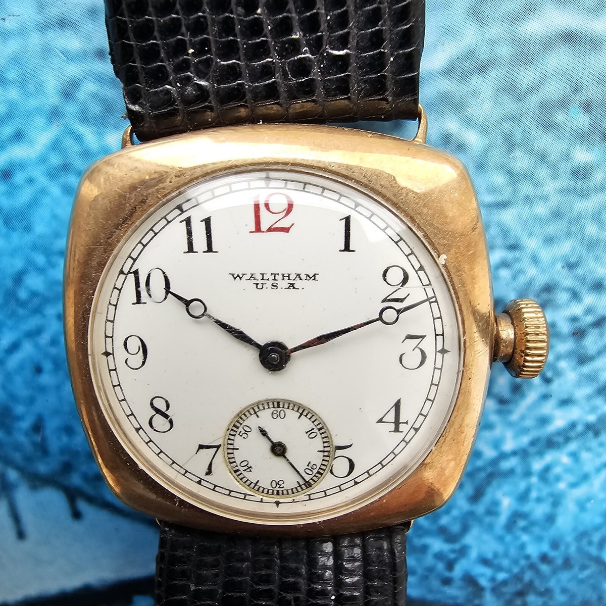 時計 WALTHAM U.S.A vintage Handwound watch Vintage Waltham men's manual winding watch day/date FE 140-2