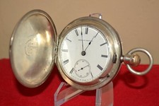 Antique 1877 AMERICAN WALTHAM 11j Coin Silver Hunter 18s POCKET WATCH Lever Set