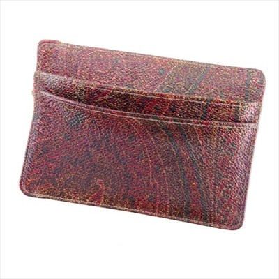 Etro Card Case Brown Woman Authentic Used F194