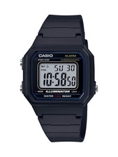 Casio Men's Classic Black Digital Watch with Clear Dial - W-217H-1AV