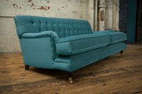 Dreisitzer Couch Chesterfield Couch Polster Sofas Lederpolster Wohnzimmer Samt