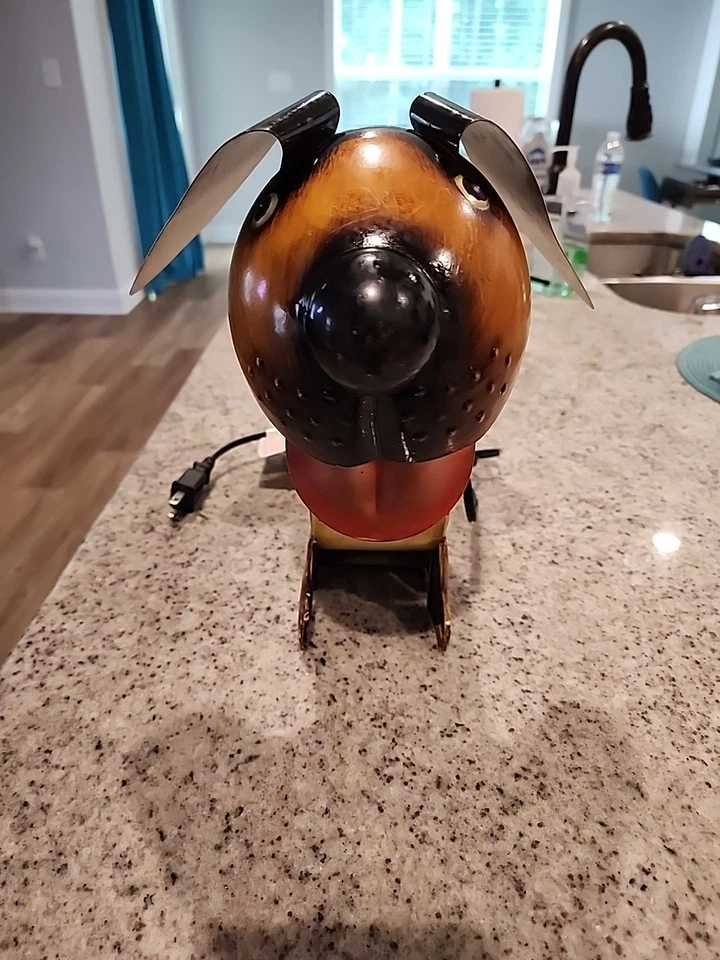 Deco Breeze Metal Country Dog Shaped Electric Figurine Fan 11” Tall - Image 2 of 4