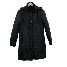 Ralph Lauren XS Quilted Black Zip Up Coat Long Sleeve Spring Japan