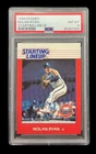 1988 kenner SLU #0 nolan ryan; inaugural starting line up card PSA 8  (CENTERED)