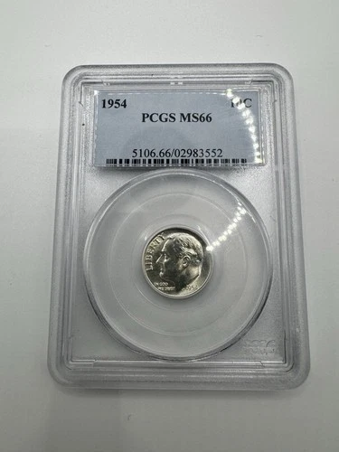 1954 Roosevelt Dime PCGS MS66 Silver 90% US Coin