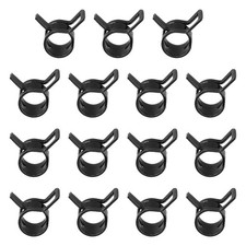 15 Pack Spring Band Hose Pipe Clamps for 8-9.2mm OD Hose, Black