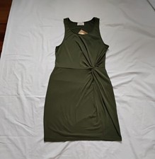 Everly Women's Green Sheath Mini Dress Scoop Neck Sleeveless