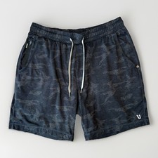 Vuori Ponto Performance Shorts Small Black Camo Athleisure Workout Sportswear