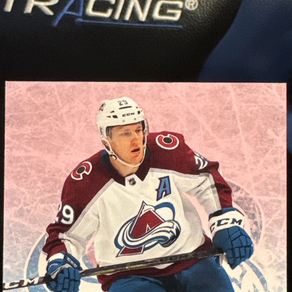 2021-22 Upper Deck Credentials - Nathan MacKinnon #4 Pink /49 - Image 3 of 4