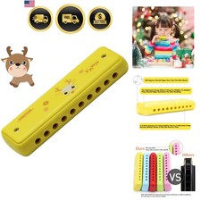 Colored Harmonica for Kids and Beginners - Easy-to-Learn Key of C Instrument ...