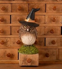 Bethany Lowe Halloween Owlina Witch Owl Figurine-6"H