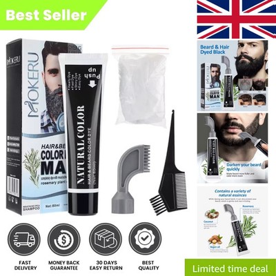 Herren-Shampoo schwarz Bartfarbe schnell 5 Minuten grau Abdeckung Bartfarbe UK