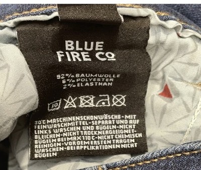 Blue Fire Co, Jeans, Größe: 28, Blau/Grau/Weiß #E1u