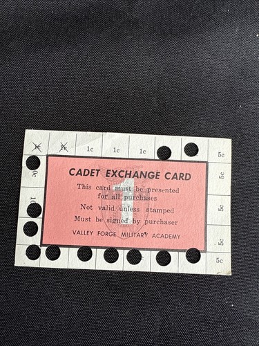 1966 Cadet Exchange Card Valley Forge Military Academy See Desc