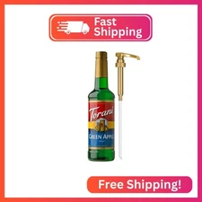Torani Green Apple Syrup for Drinks, Flavoring for Sodas and Cocktails, Pump Inc