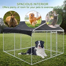 10x10 ft Outdoor Pet Dog House Enclosure Playpen Roof Cover Kennel Shade Cage