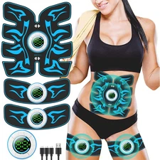 EMS Abdominal Toning Trainer Workout Muscle ABS Stimulator Toner Fitness Belt US