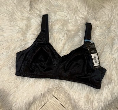 Bali 3820 Flexible Support Full Coverage Bra Wire Free Satin Womens 36C Black