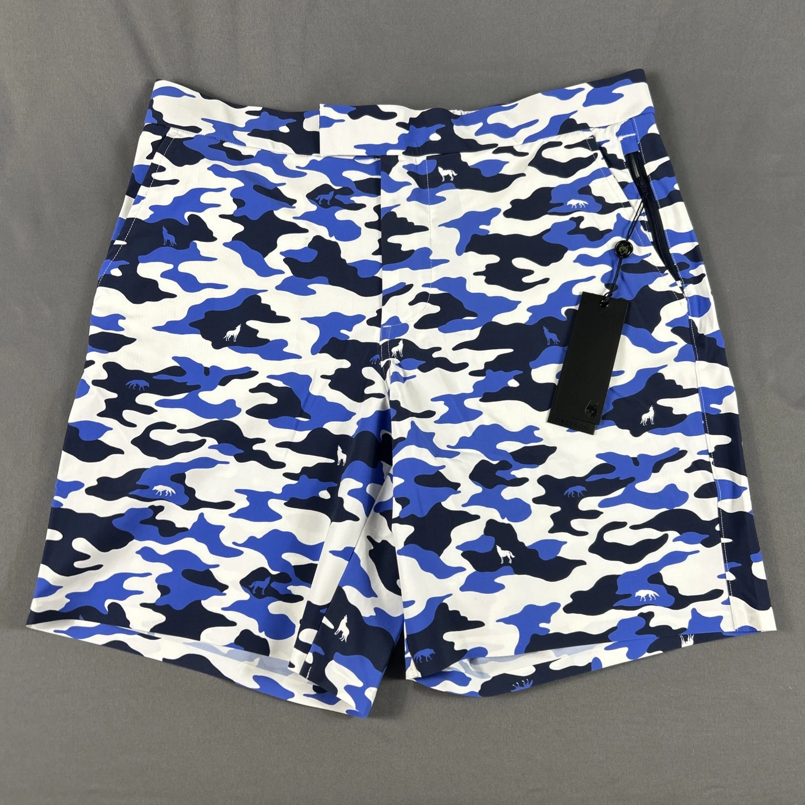 Greyson Swim Shorts Camo Scape Superior Print 34 x 8 Multicolor NWT MSRP $158