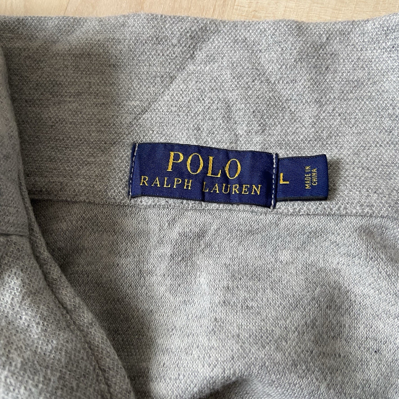Polo Ralph Lauren Grey Heather 1/2 Half Zip Estate Rib Sweater Grey L image 4