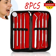 8PC Dental Set Zahnarzt Instrumente Zahnsonde Zahnpflege Zahnreinigung Werkzeuge