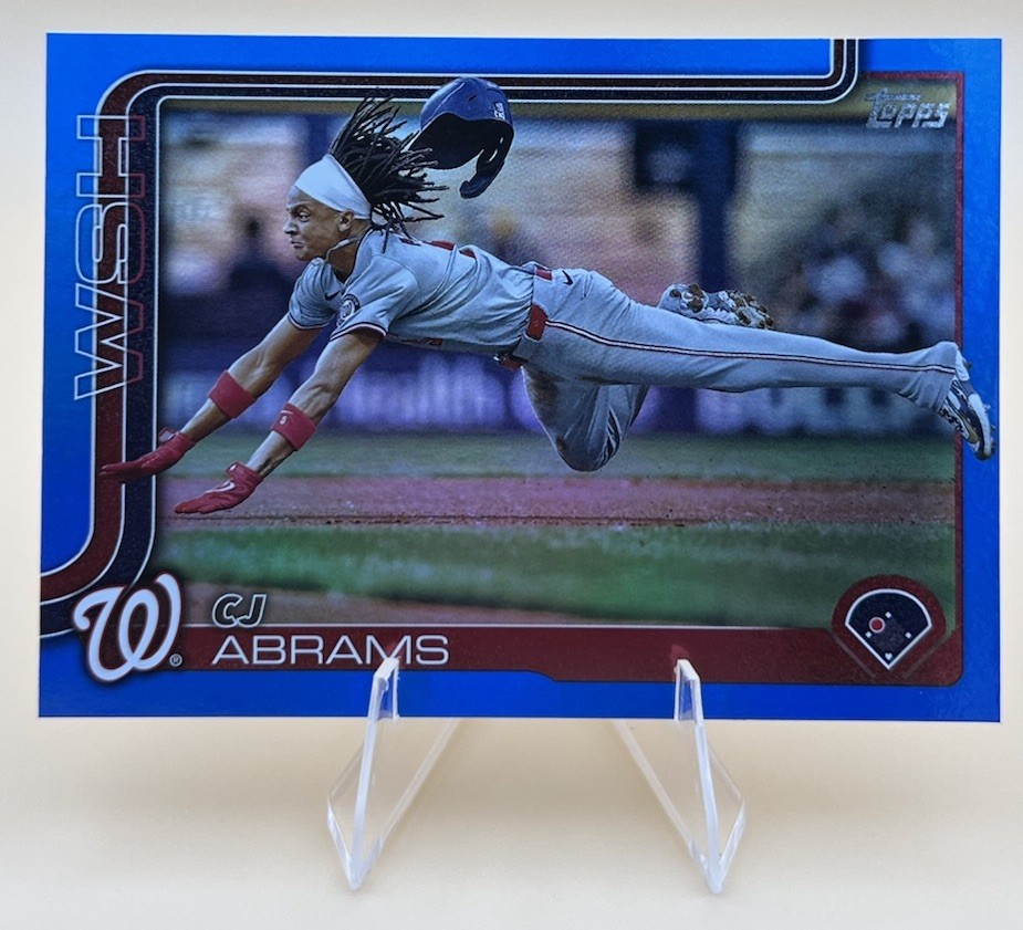 2025 Topps Series 1 #122 CJ Abrams Blue Rainbow Foil /150
