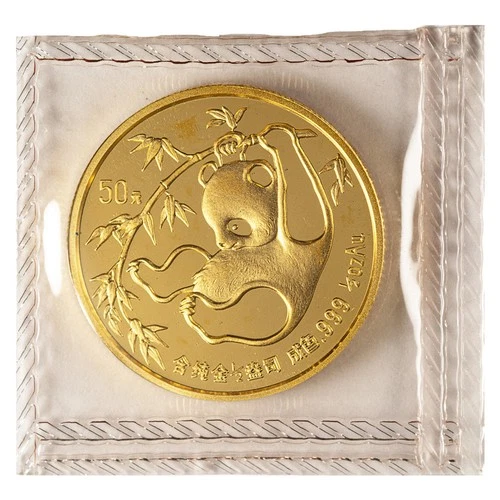 Photo of a 1985 Chinese Gold Panda 1/2 oz from an eBay listing that sold on Dec 17, 2025