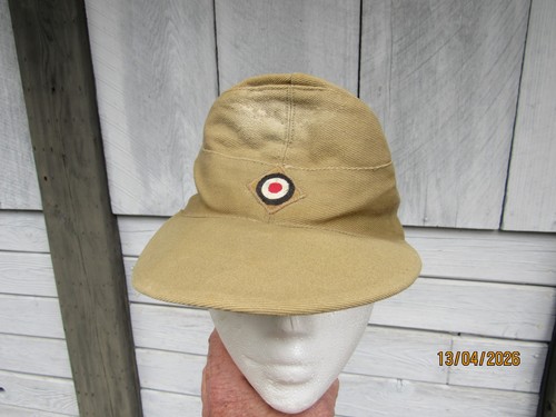 WWII German Afrika Korps 1943 Field Cap Winklemann & Son Tropical Tan Hat Sz 60