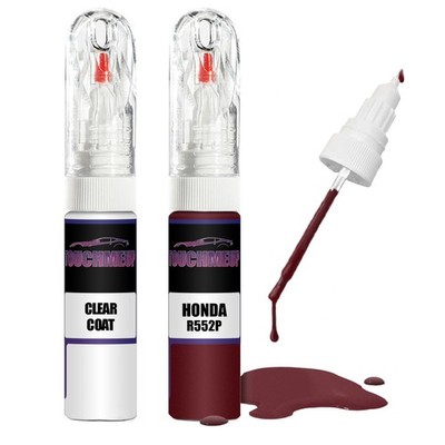 Lackstift für HONDA RUBY RED R552P + Klarlack Pinsel Kratzer Fix Kit