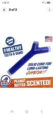 Nerf Dog 10in Peanut Butter Big Dog SuperScent Stick Solid Core Clear/Blue